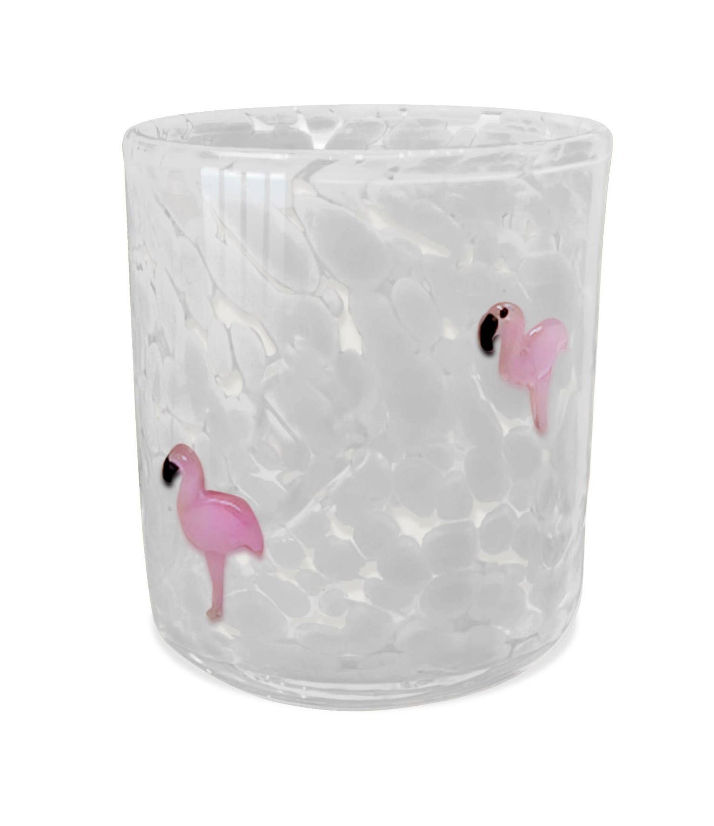 12oz White & Pink Flamingo Confetti Candle