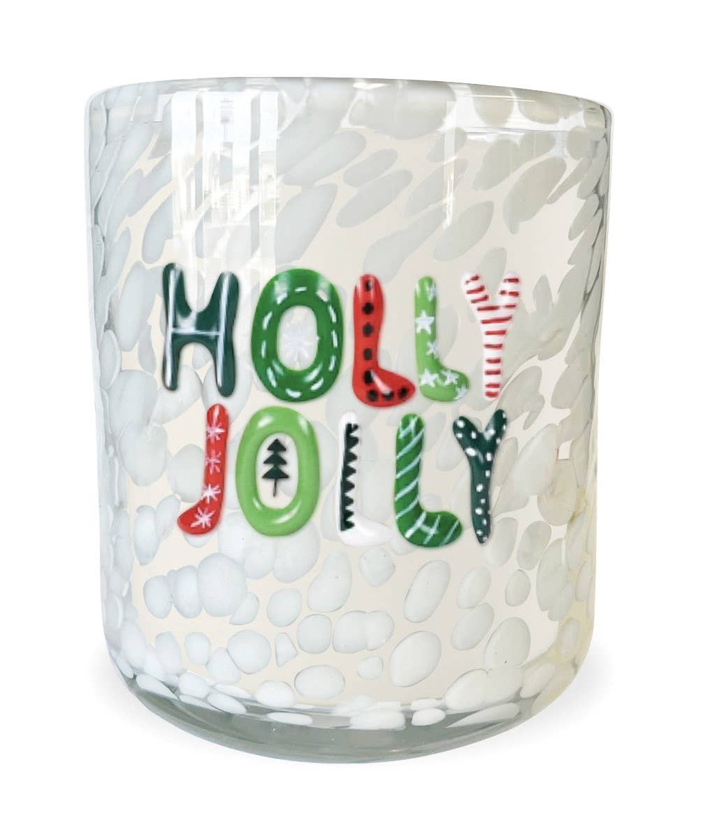 HOLLY JOLLY  Holiday Confetti Icon 12oz Candle