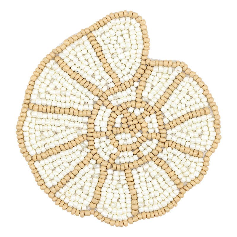 Shell Beaded Coasters - Set of 4