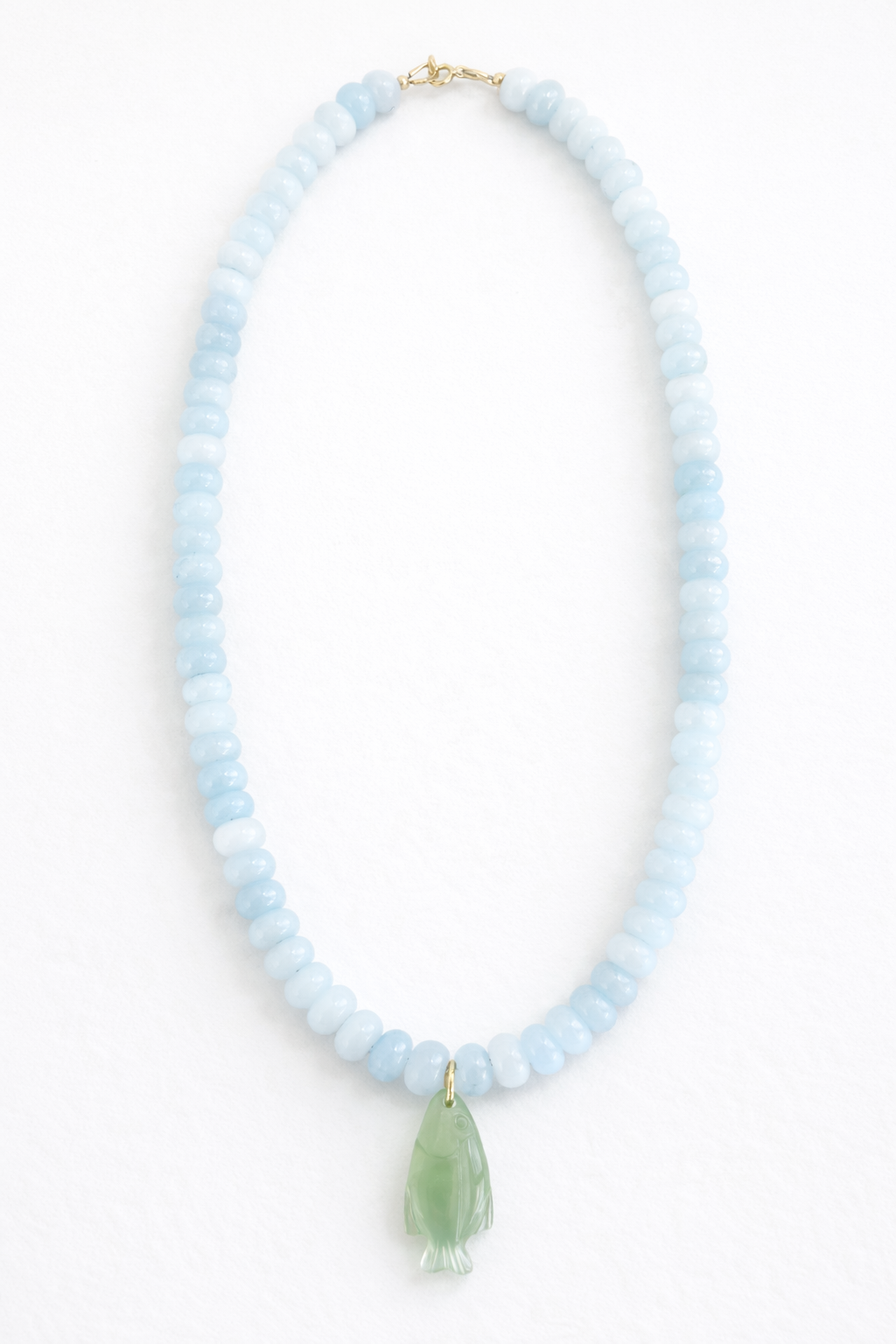 Aquamarine Fish Necklace