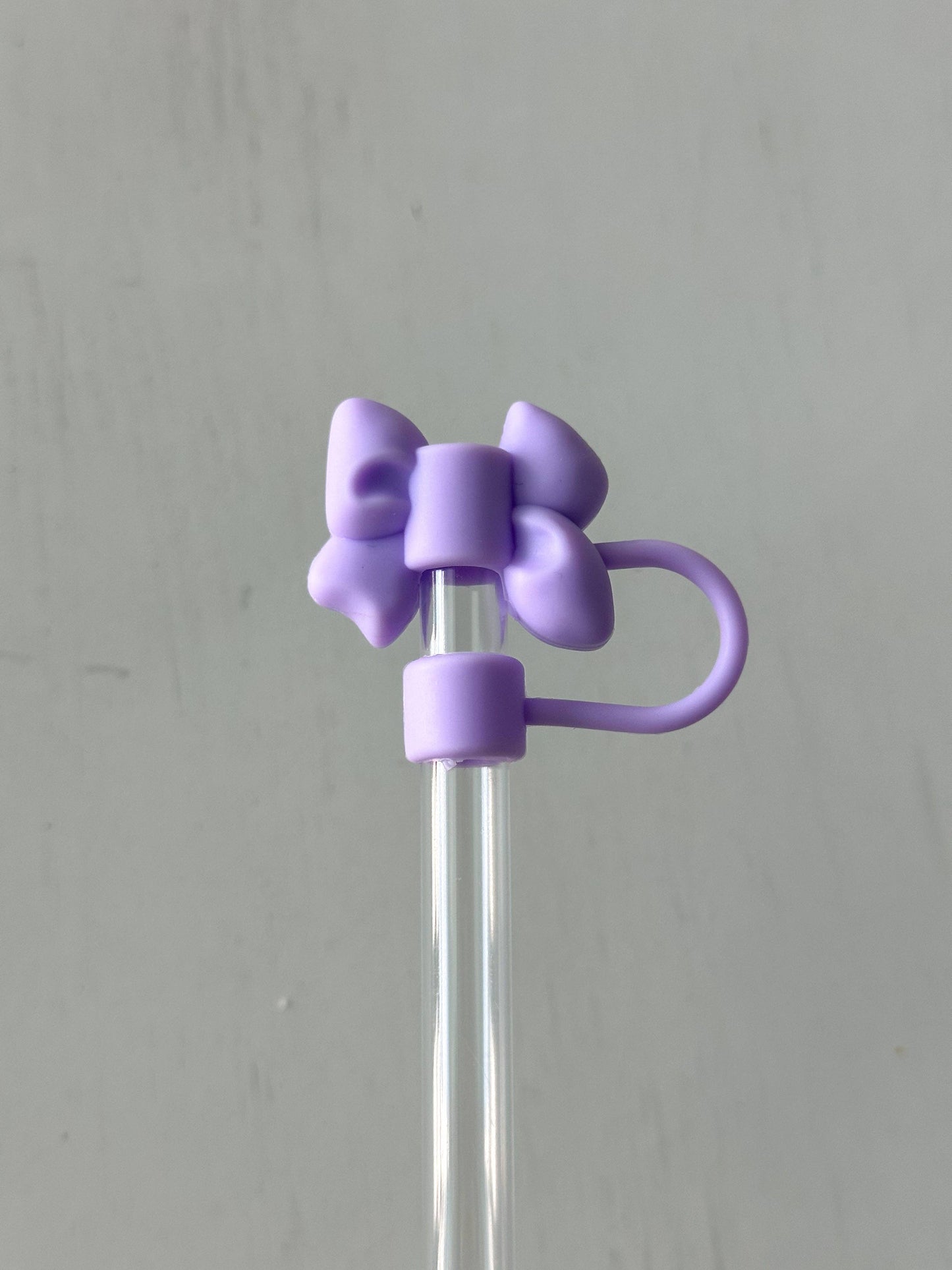 Straw Cover 10MM "Purple Bow"