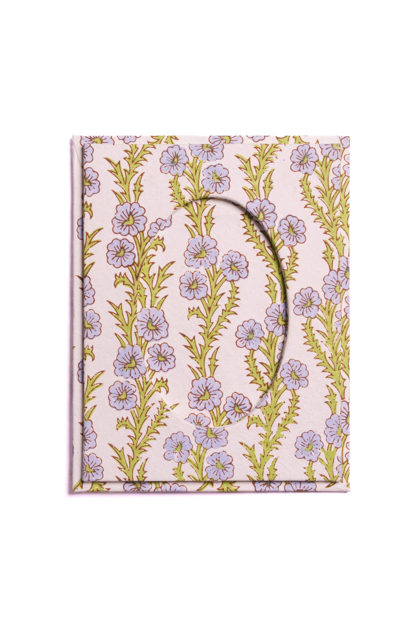 Blue Forget-Me-Not Picture Frame with Oval Opening, 4x6