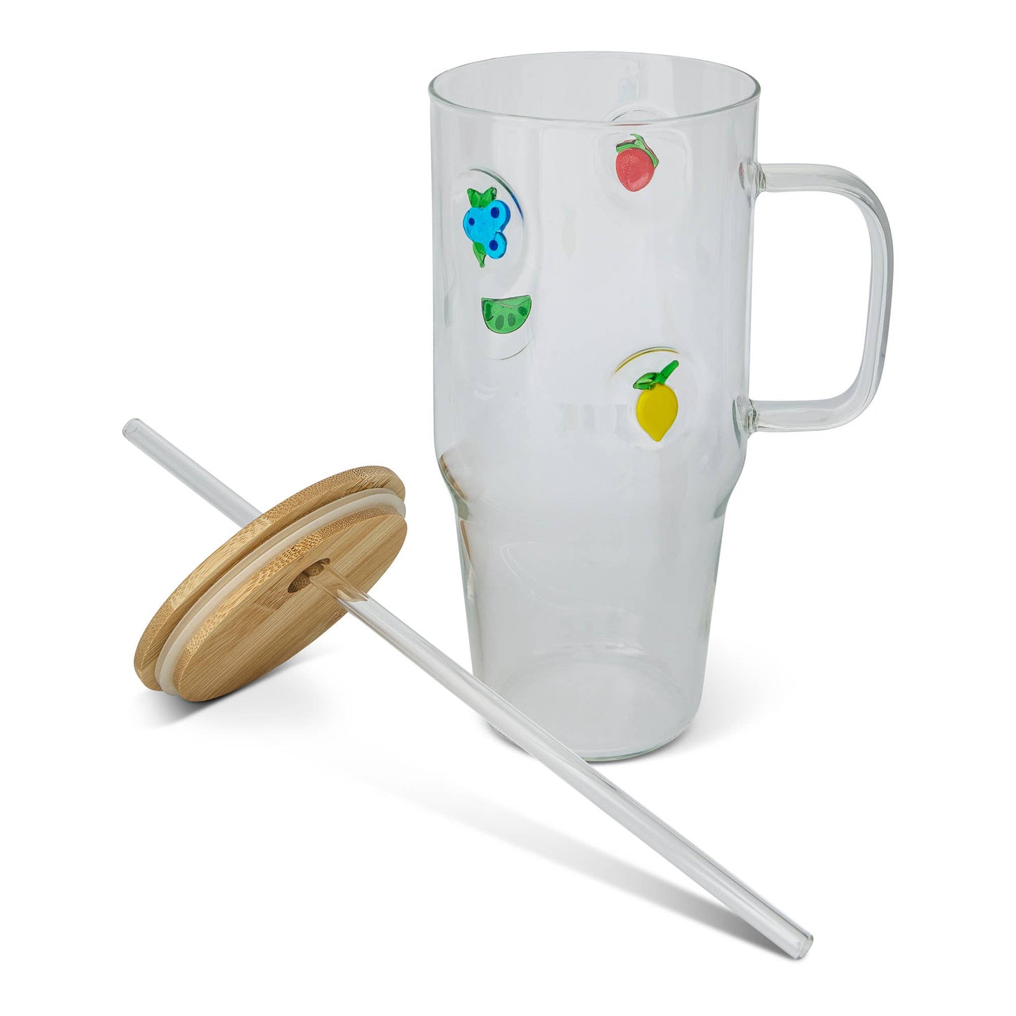 32oz Handled Glass Tumbler - Fruit