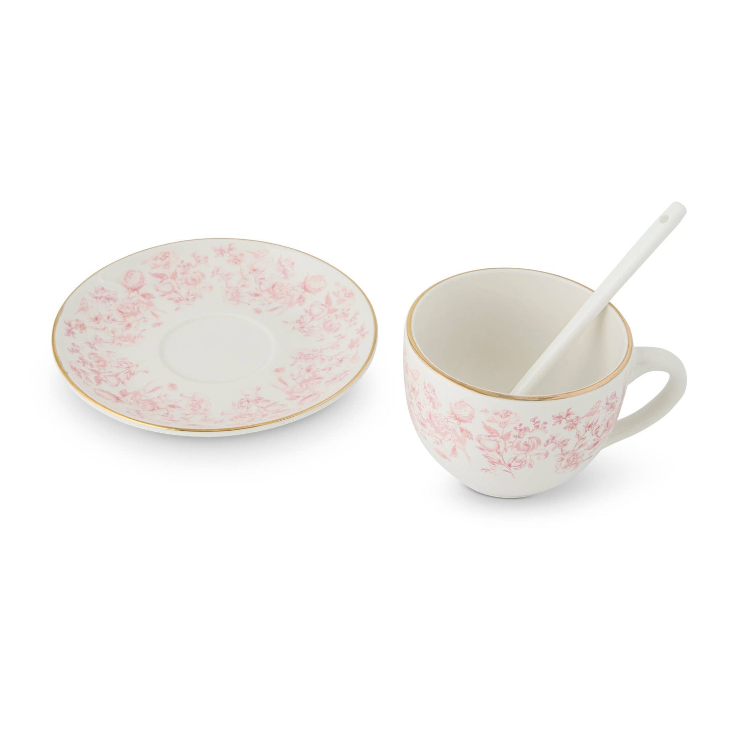3pc 8oz Garden Toile Espresso Set - Blush