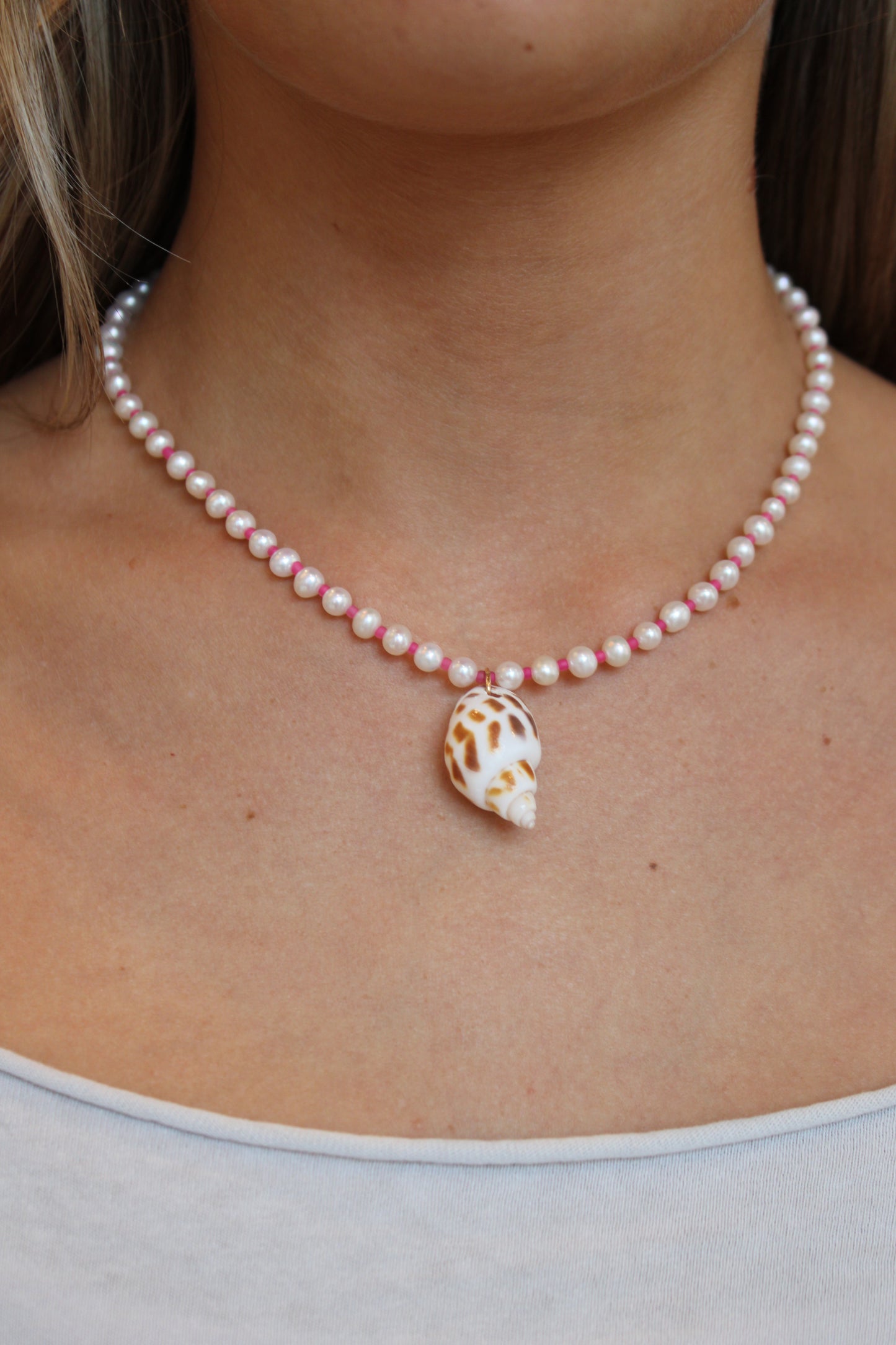 Spotted Seashell Necklace
