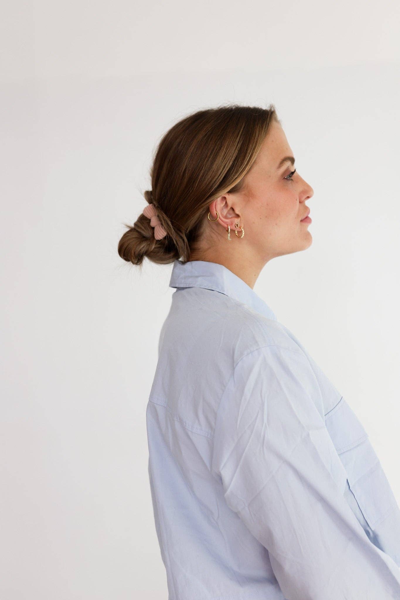 Two Toned Bow Slick Back Hair Ties