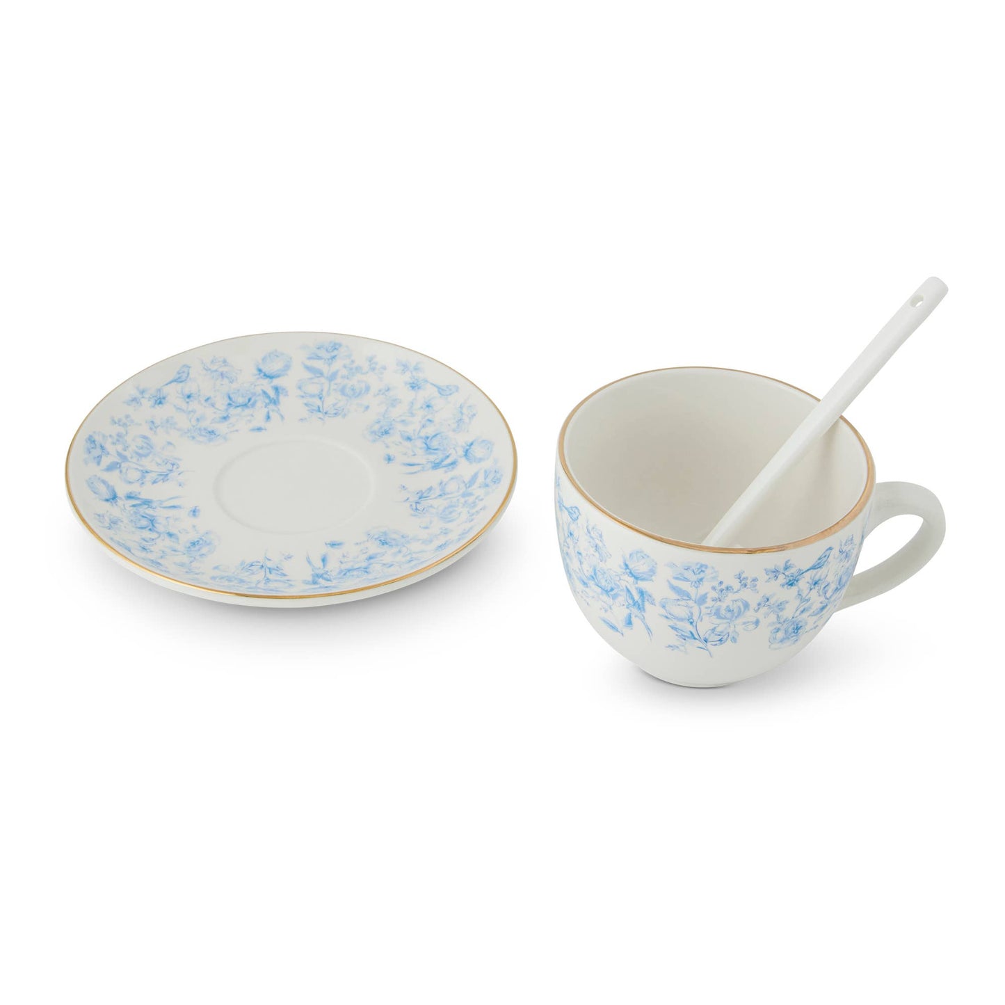 3pc 8oz Garden Toile Espresso Set - Blue