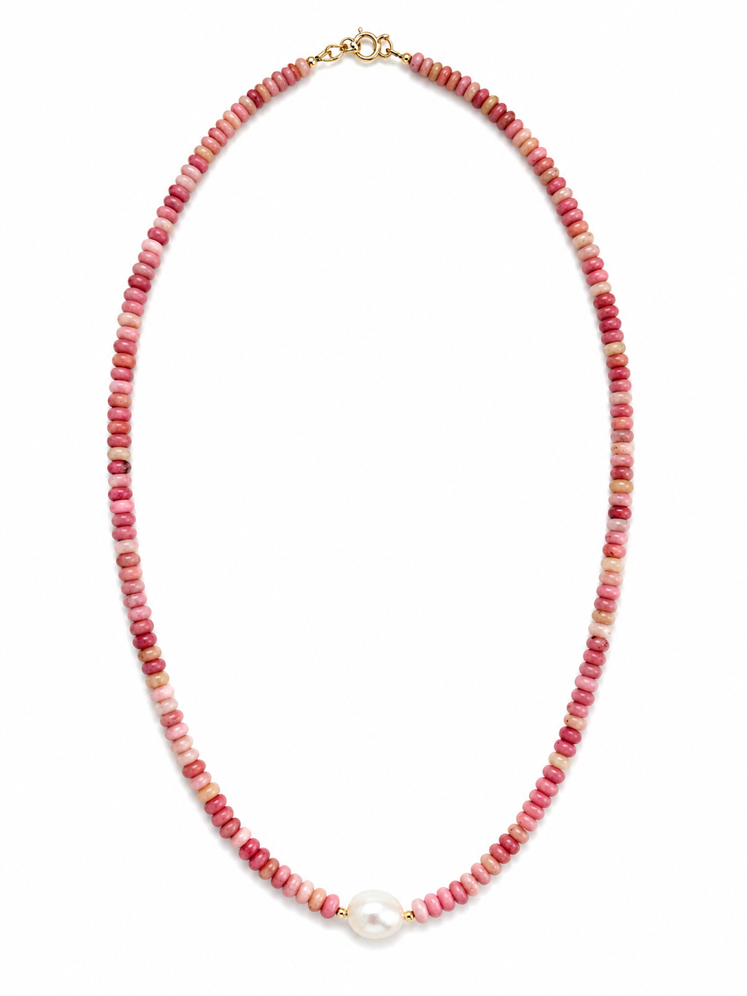 Pink Velvet Necklace -  Rhodochrosite