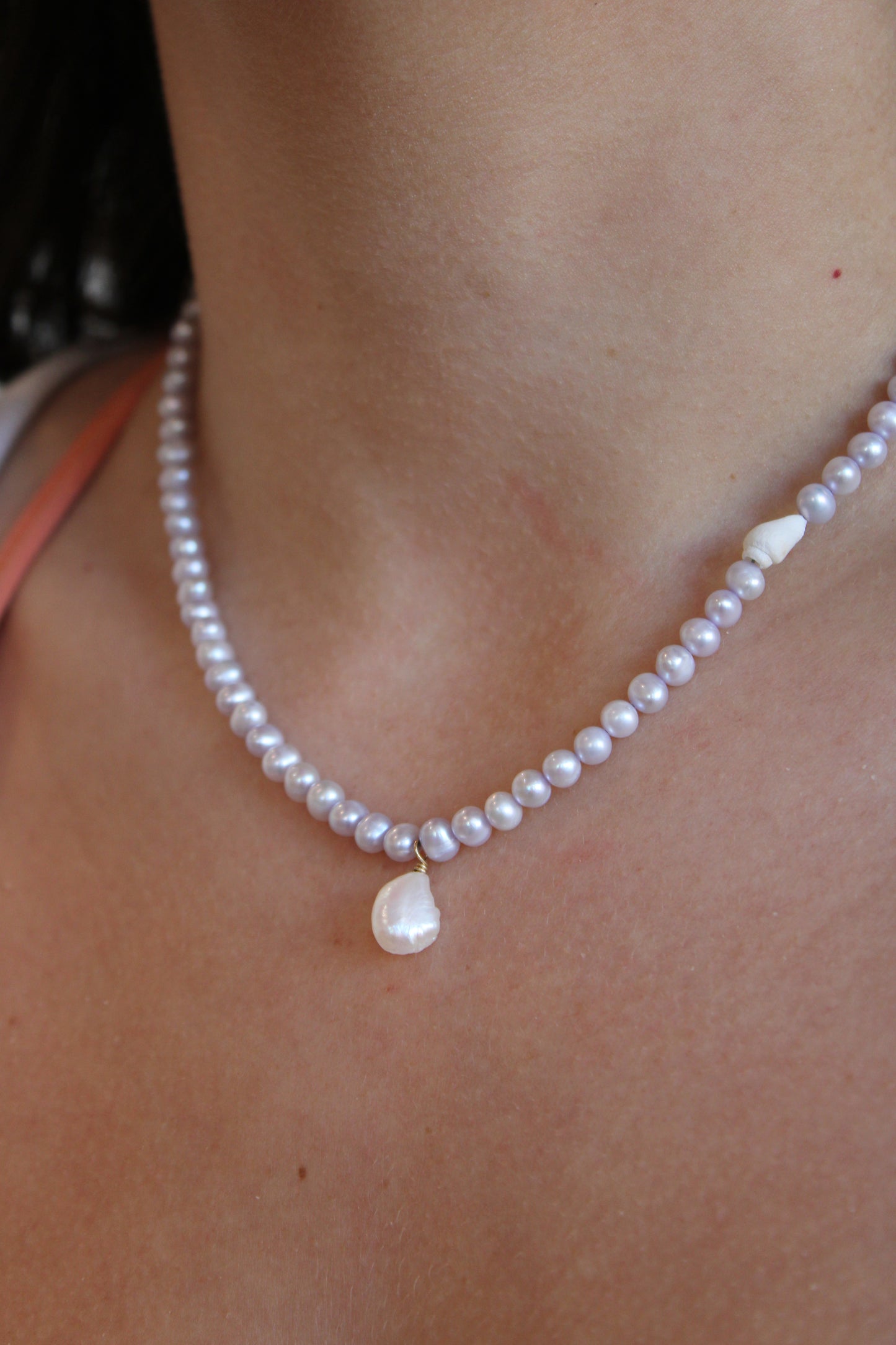 Lilac Pearl Necklace