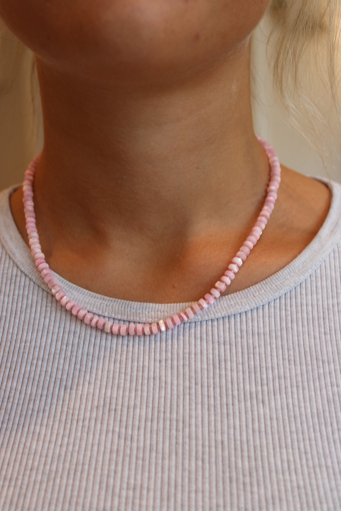 Pink Mother of Pearl Necklace