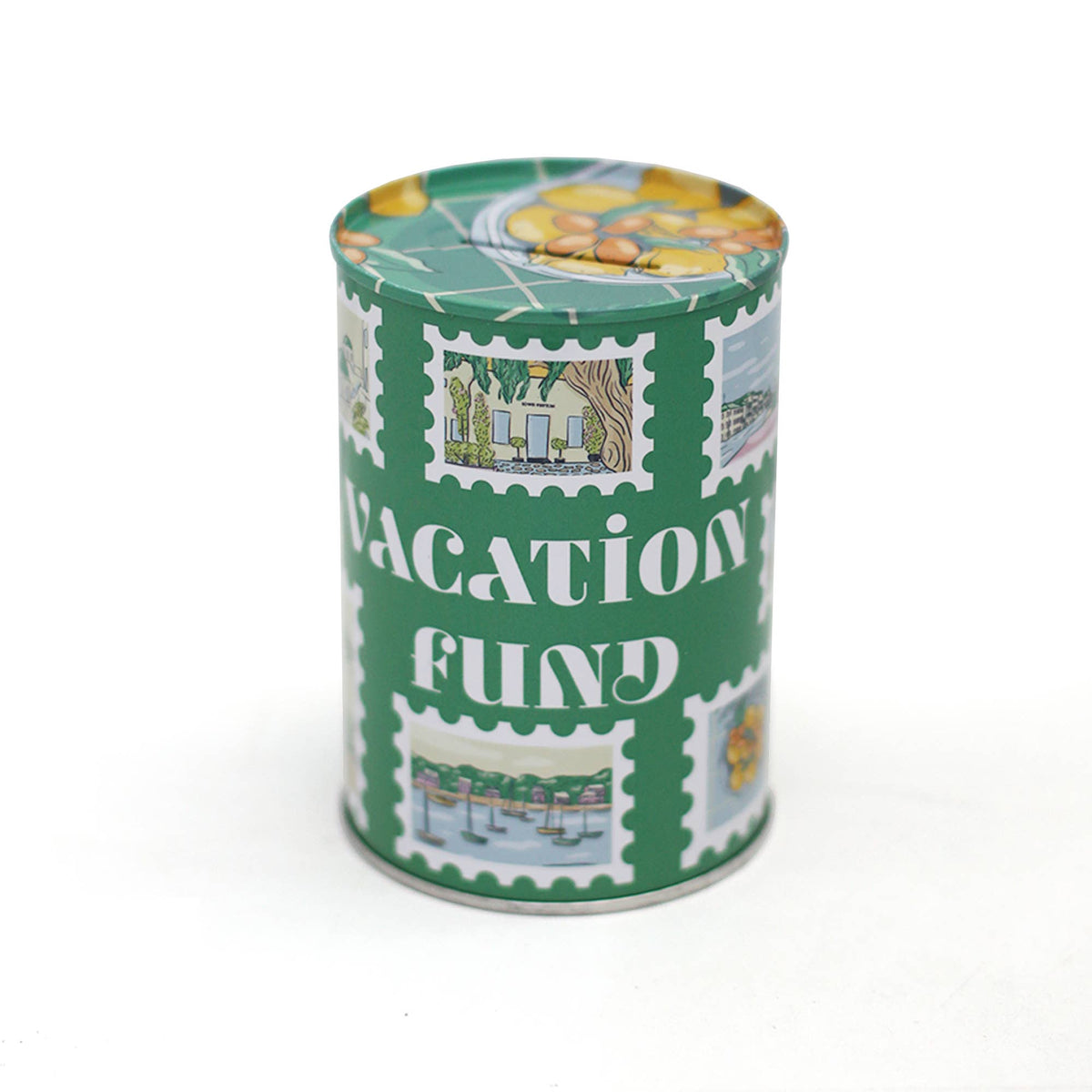 Vacation Fund Decorative Tin Coin Bank