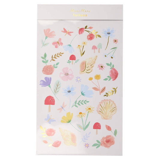 Floral Temporary Tattoo Sheets