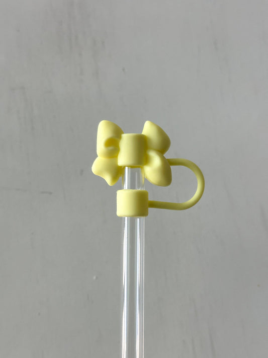 Straw Cover 10MM "Yellow Bow"