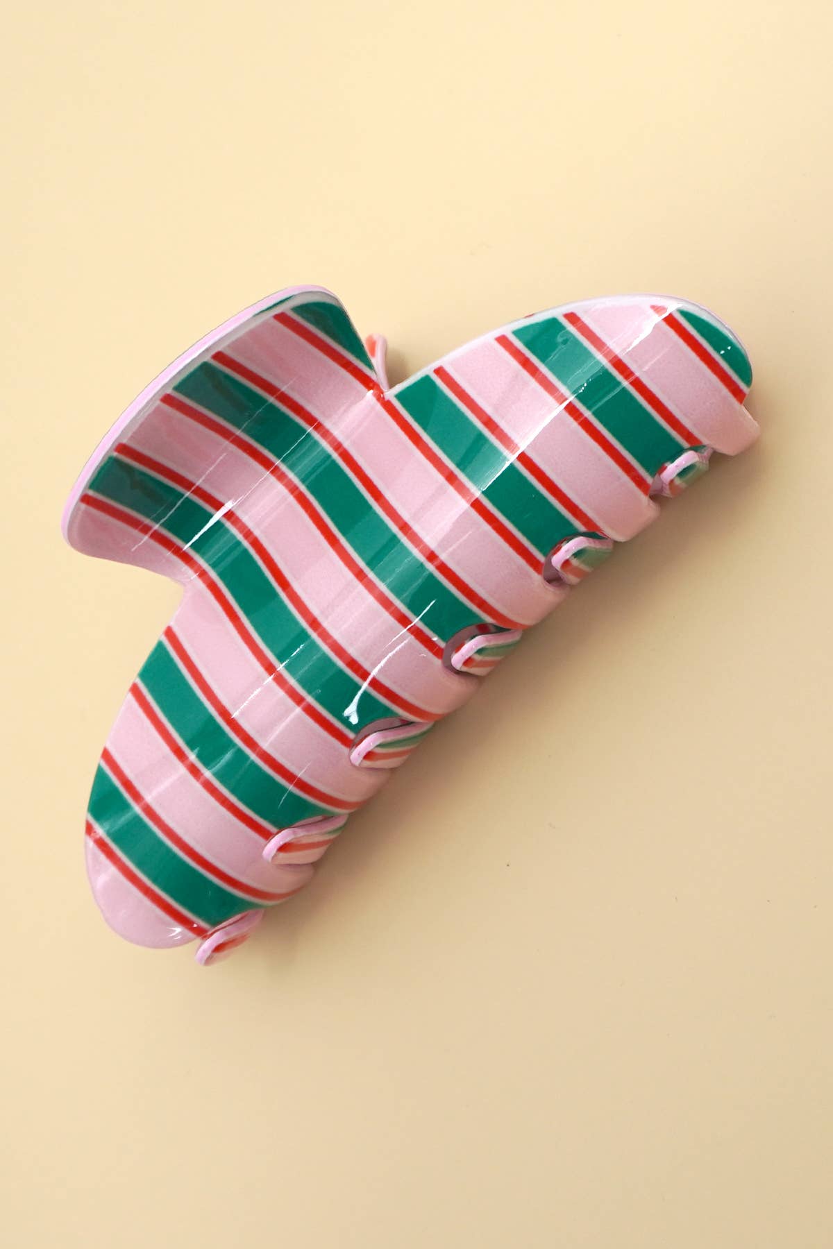 Stripe Hair Claw Clips