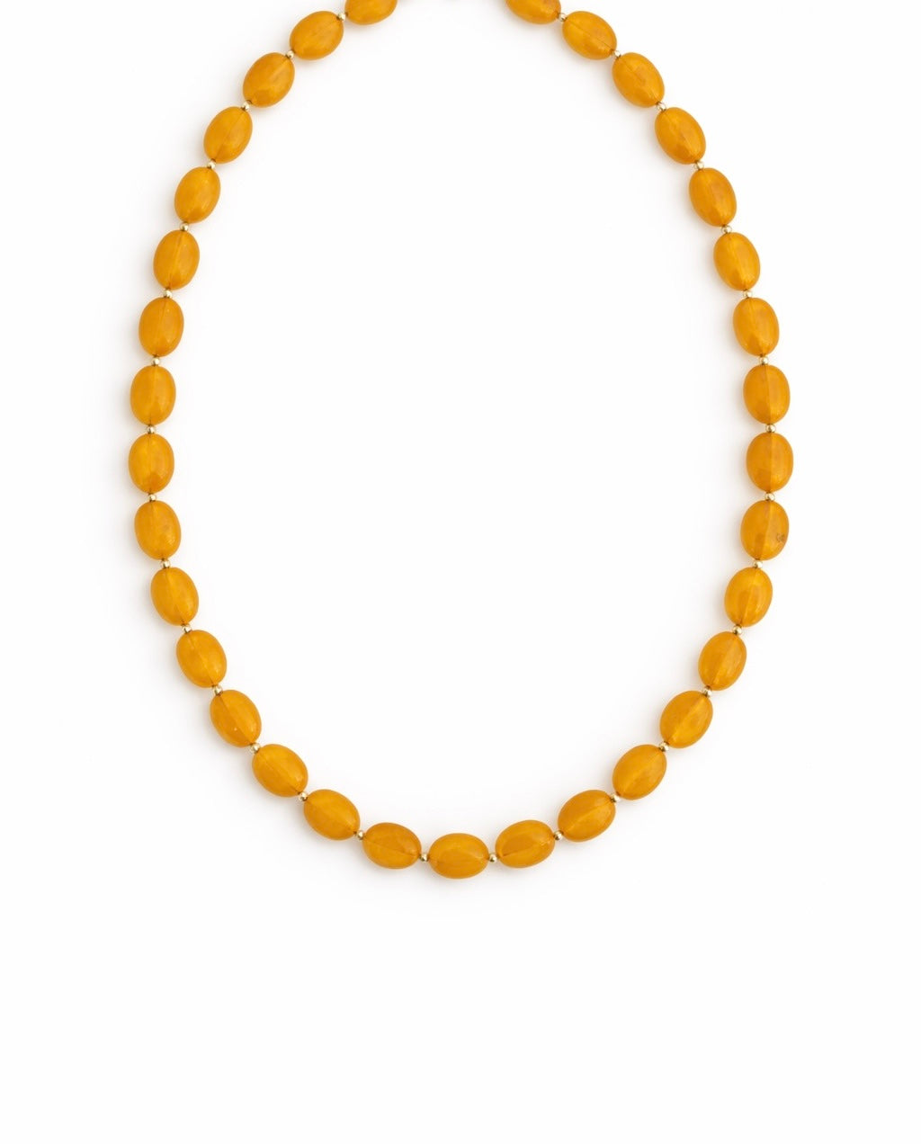 Yellow Quartz Oval Necklace