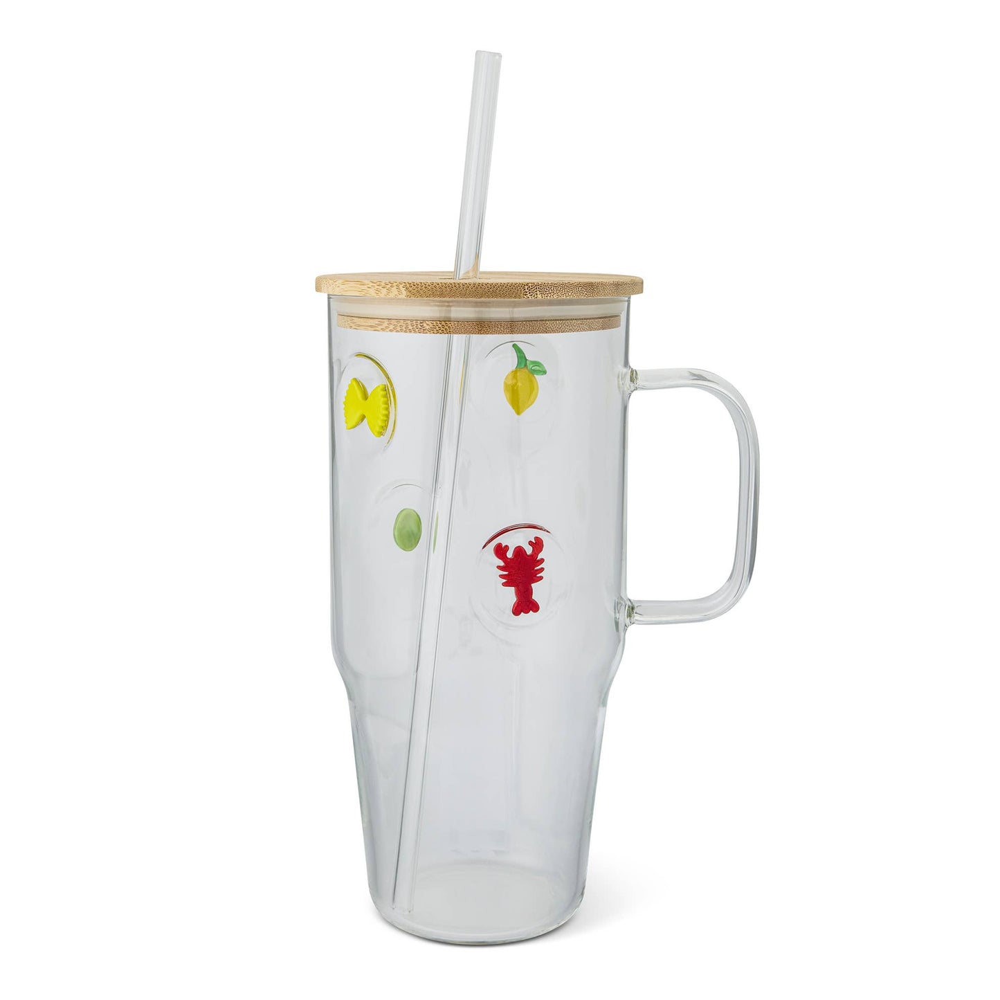 32oz Handled Glass Tumbler - Summer Fun