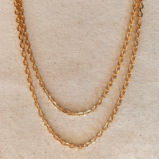 Square 18k Gold Filled Link Chain