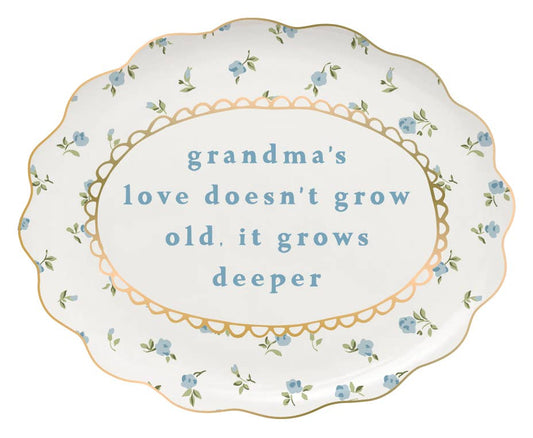 Ceramic Mother's Day Trinket Tray | Grandma's Love Scallop