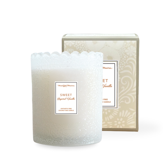 Sweet Sugared Vanilla 8oz Gift Box Kaia Natural Candle 