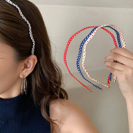 Polka Dot Wavy Thin Headband