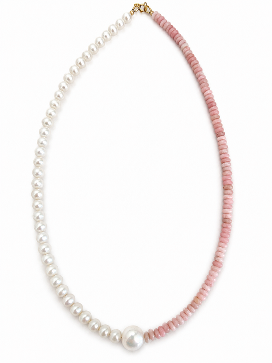 Pink Champagne Pearl Necklace