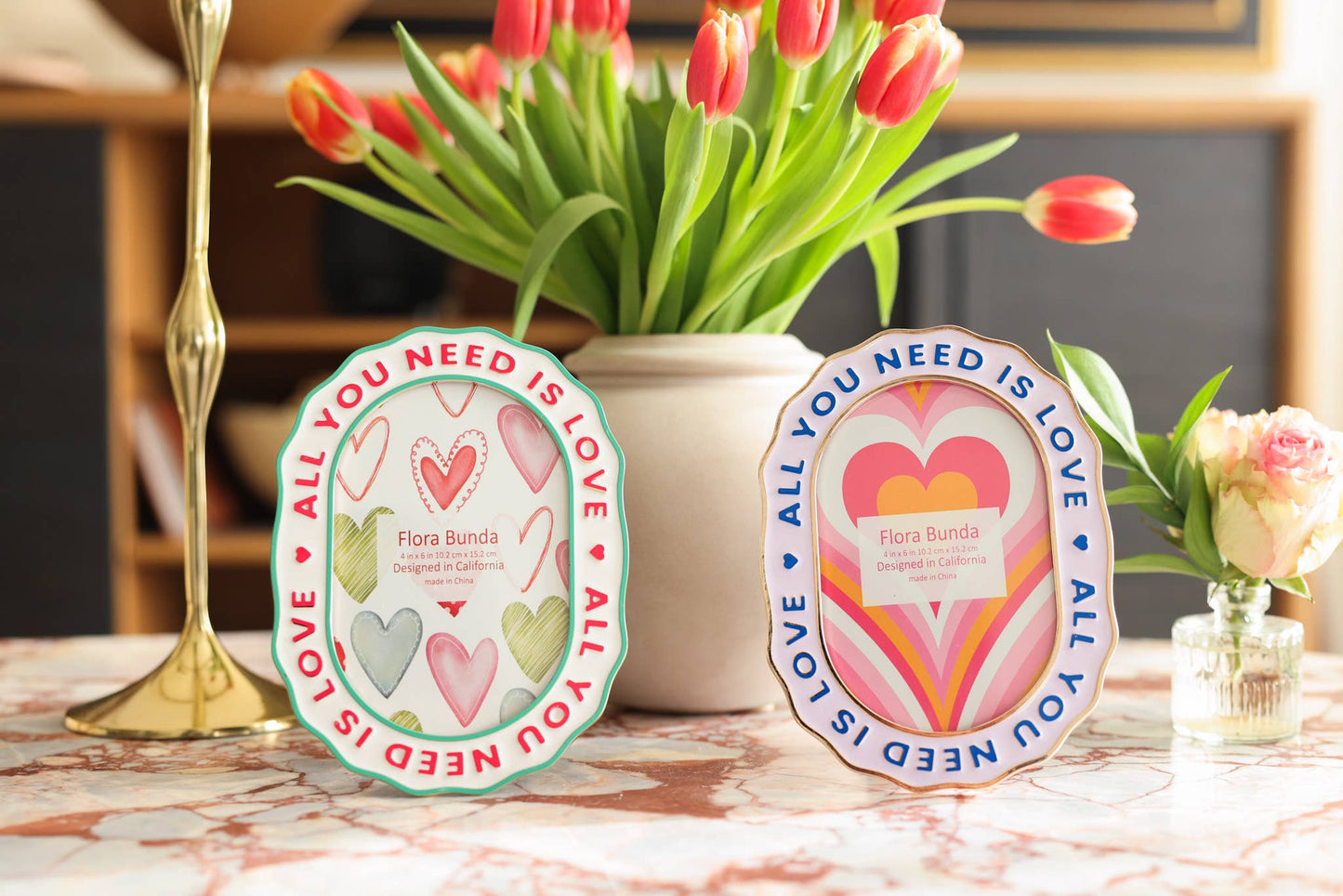 All You Need Is Love Ceramic Heart Frame