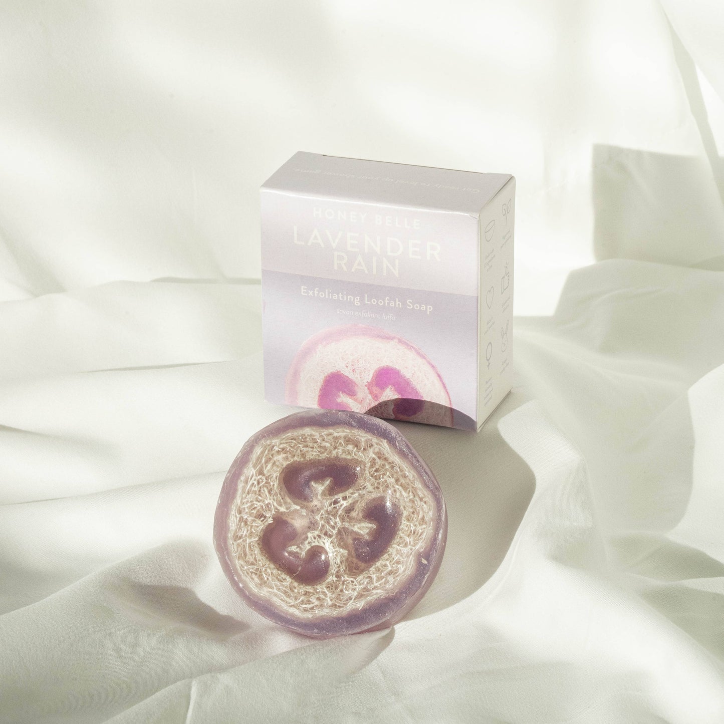 Lavender Rain Exfoliating Loofah Soap