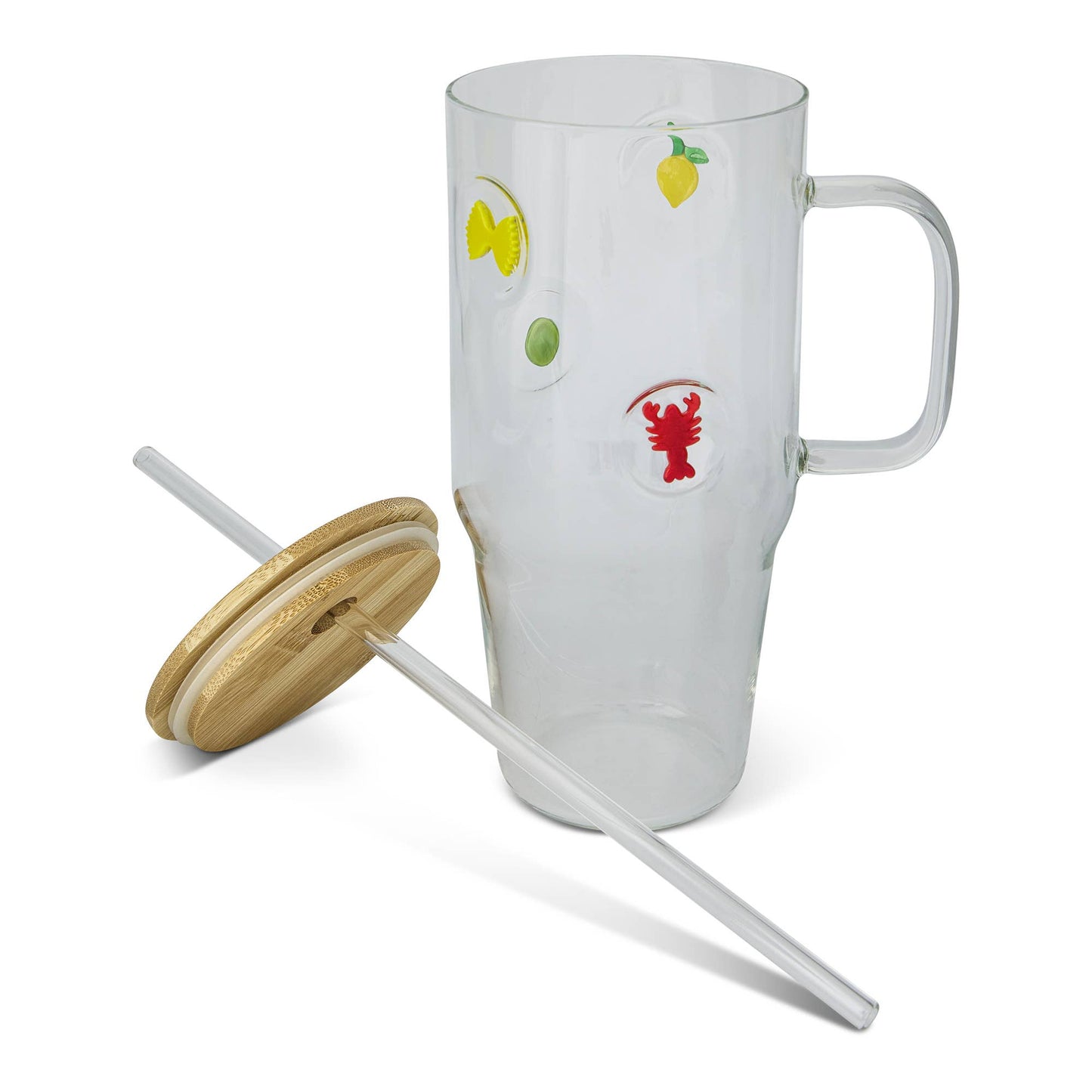 32oz Handled Glass Tumbler - Summer Fun