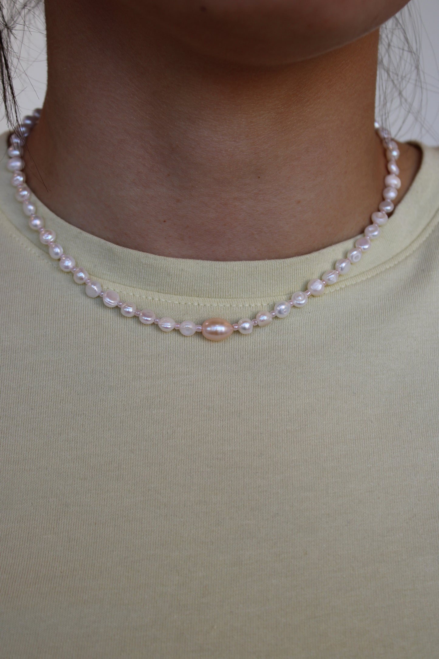 Touch of Pink Pearl Necklace