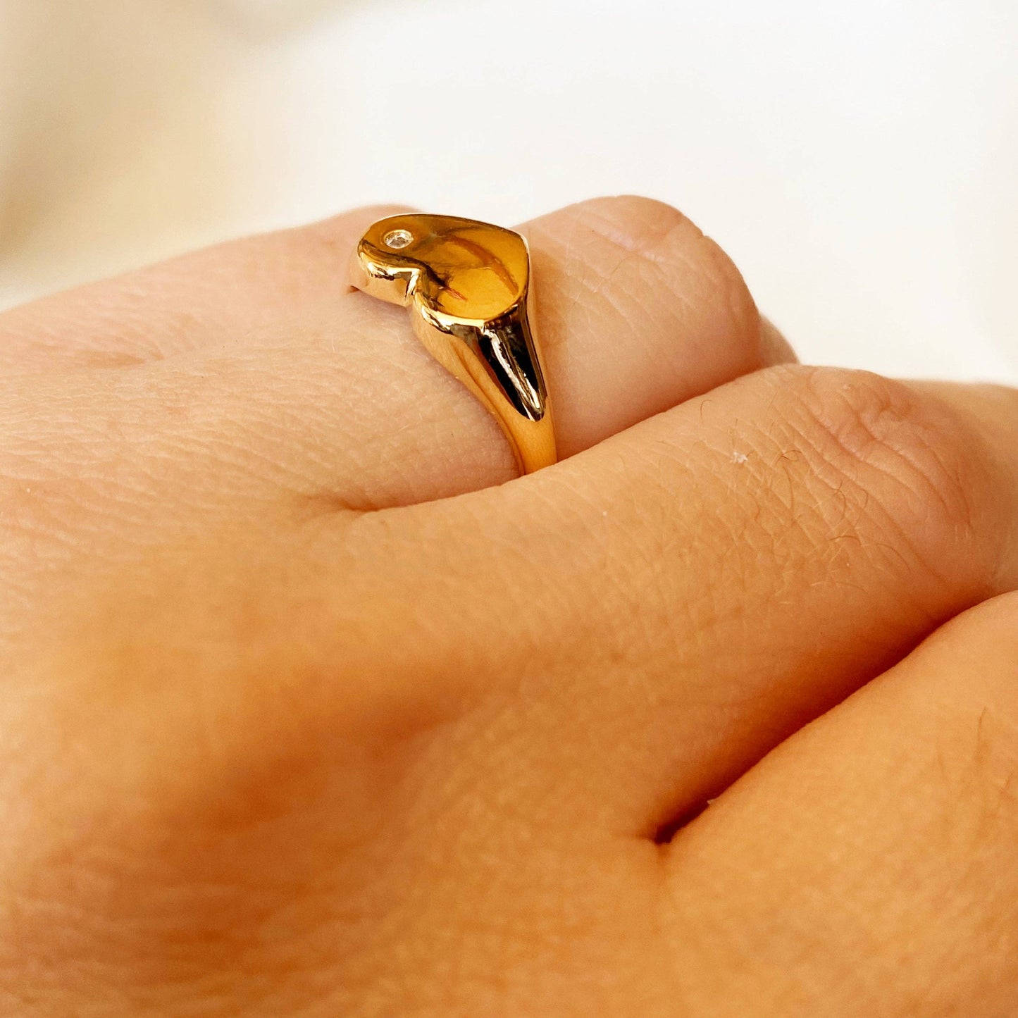 18k Gold Filled Heart Ring