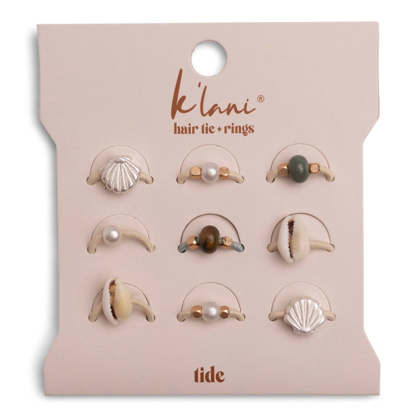 "Tide" Seashell Beach Vibe Hair Tie Rings