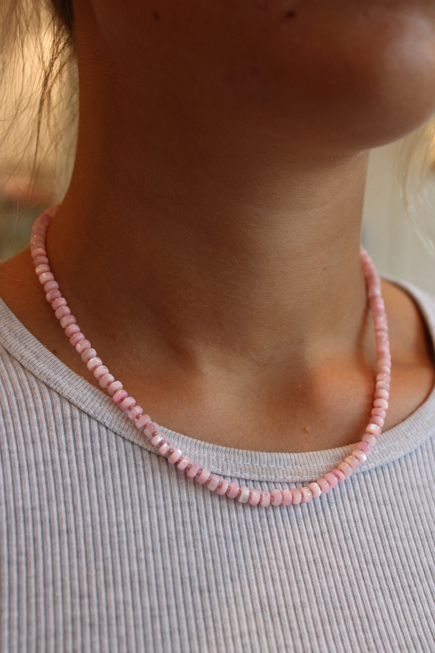 Pink Mother of Pearl Necklace