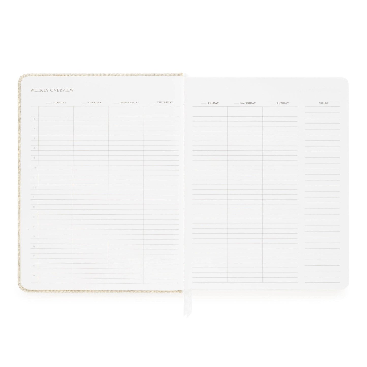 Undated Daily Planner, Pale Pink