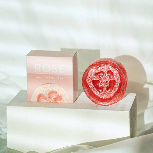 Rose Exfoliating Loofah Soap