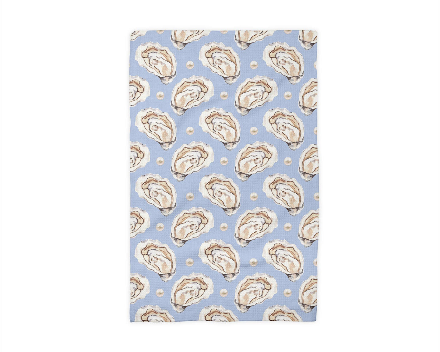 Oyster Shell Nautical Kitchen Towel