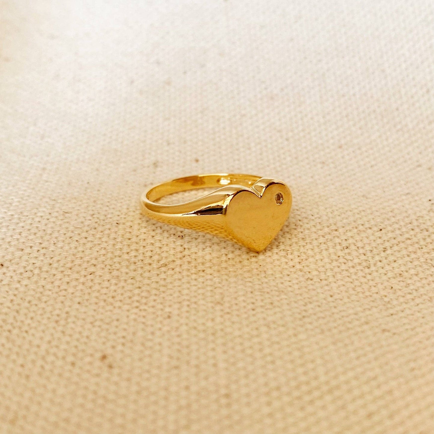 18k Gold Filled Heart Ring