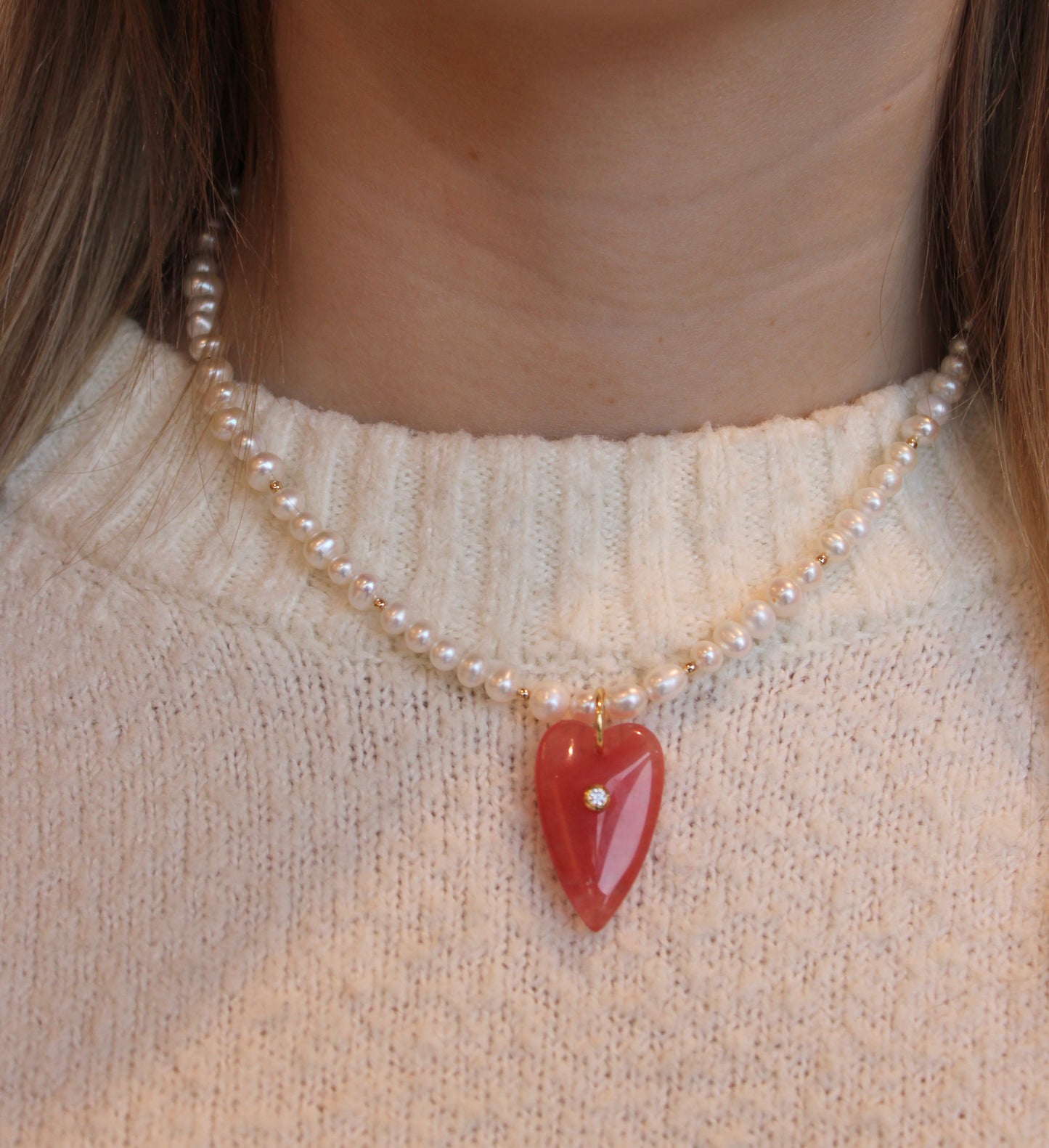 White Pearl Heartstone