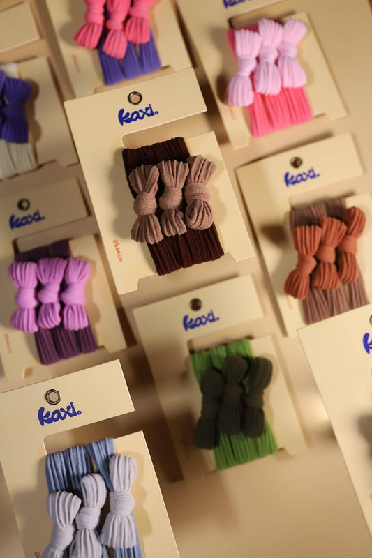 Two Toned Bow Slick Back Hair Ties