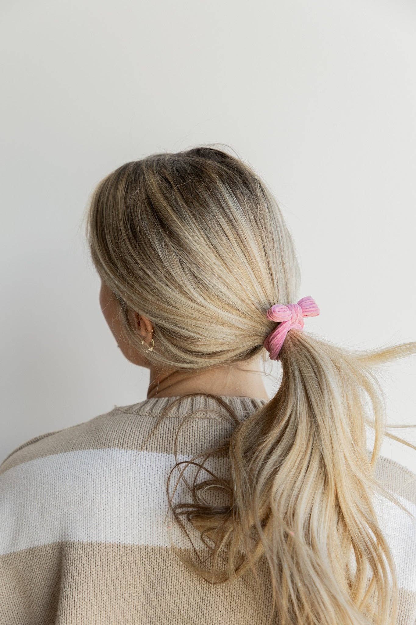 Nylon Bow Slick Back Hair Ties