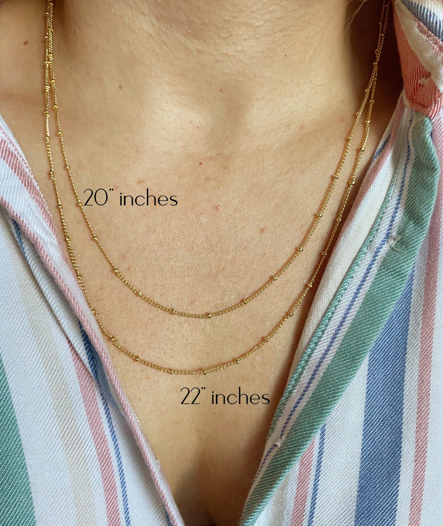 18k Gold Filled 1mm Satellite Chain Available in 16", 18", 2