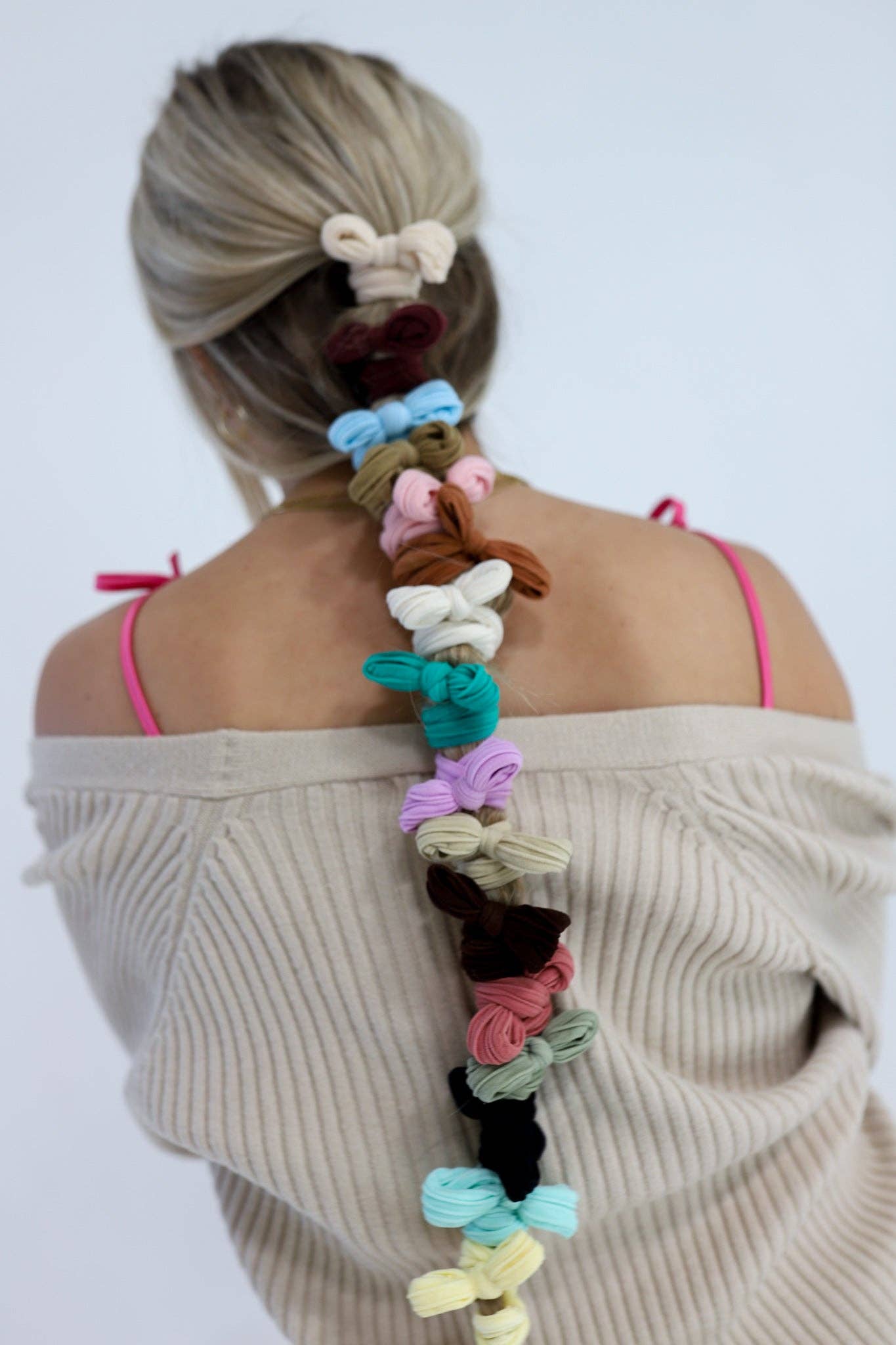 Nylon Bow Slick Back Hair Ties