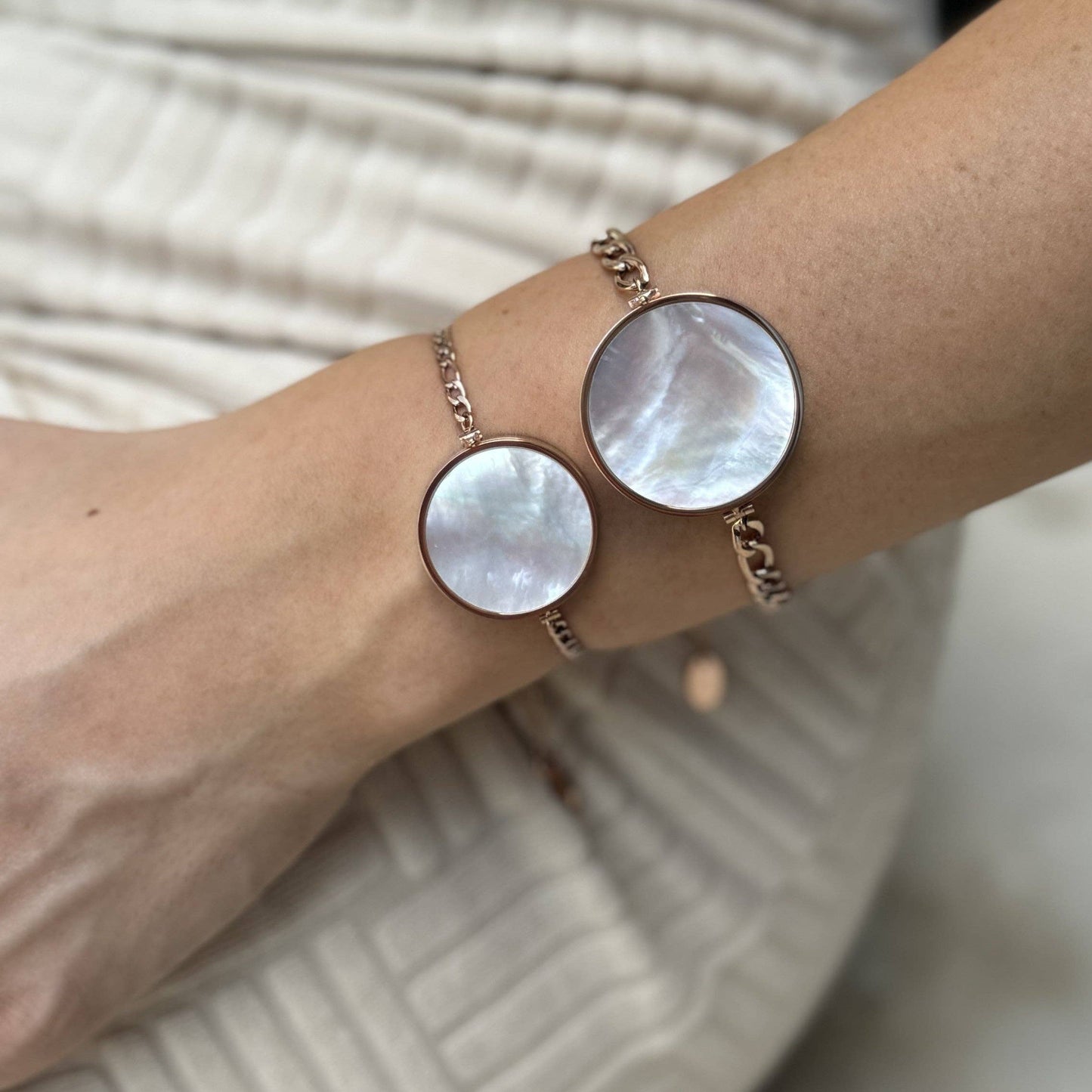 Mother of Pearl Lip Balm Bracelet