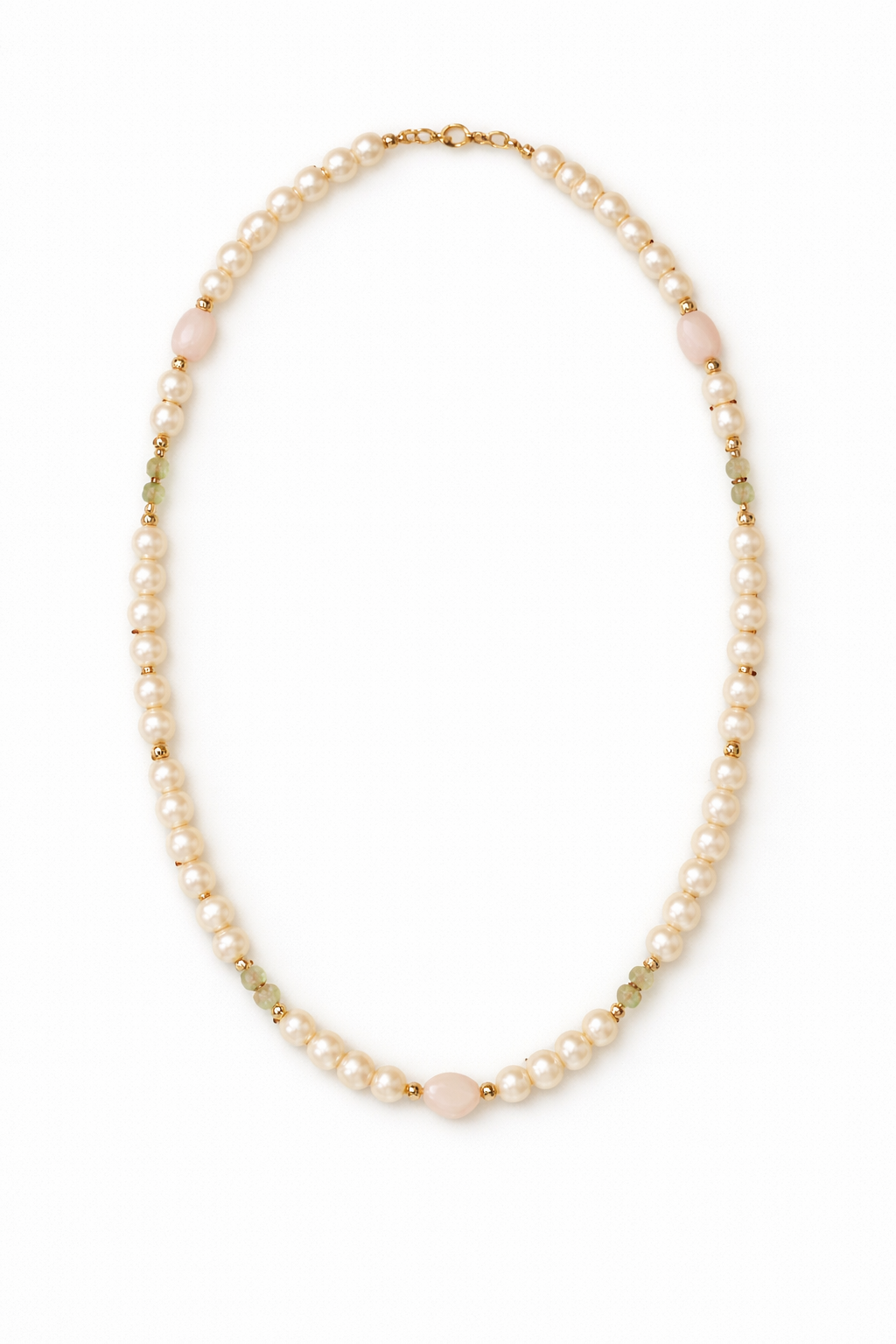 Freshwater Pearl + Opal Necklace