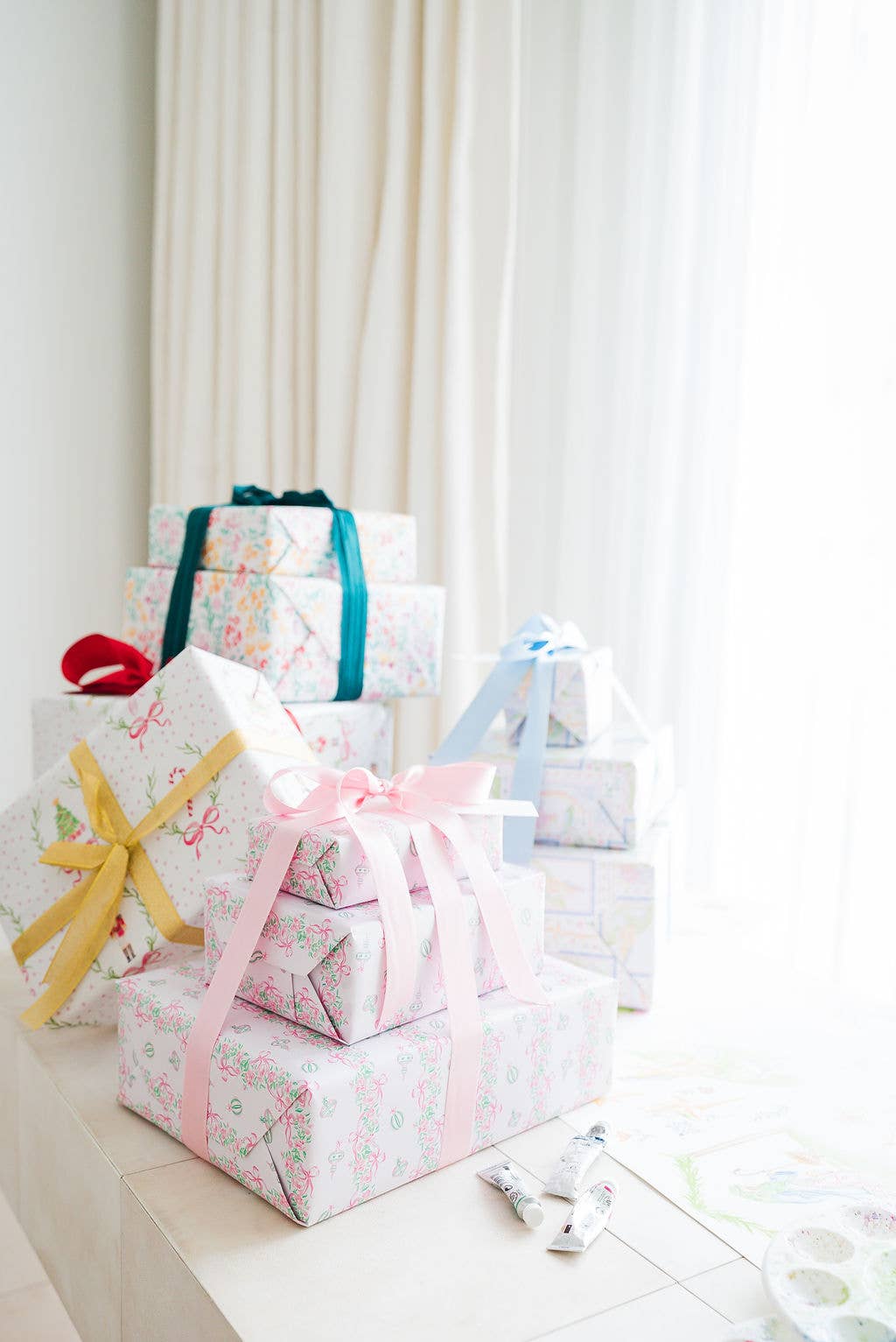 A Pink Christmas Wrapping Paper