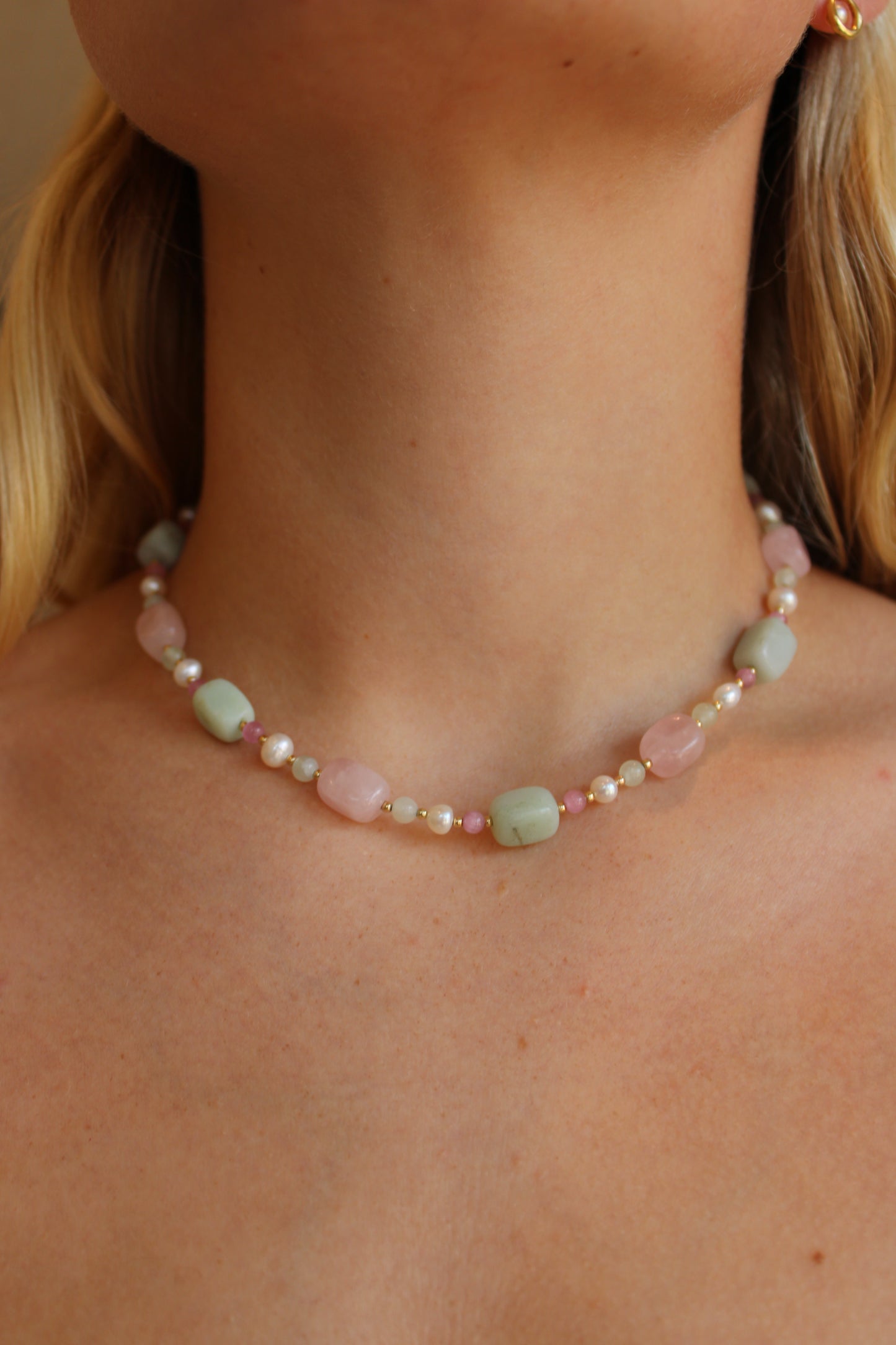 Blushing Meadow Gemstone Necklace