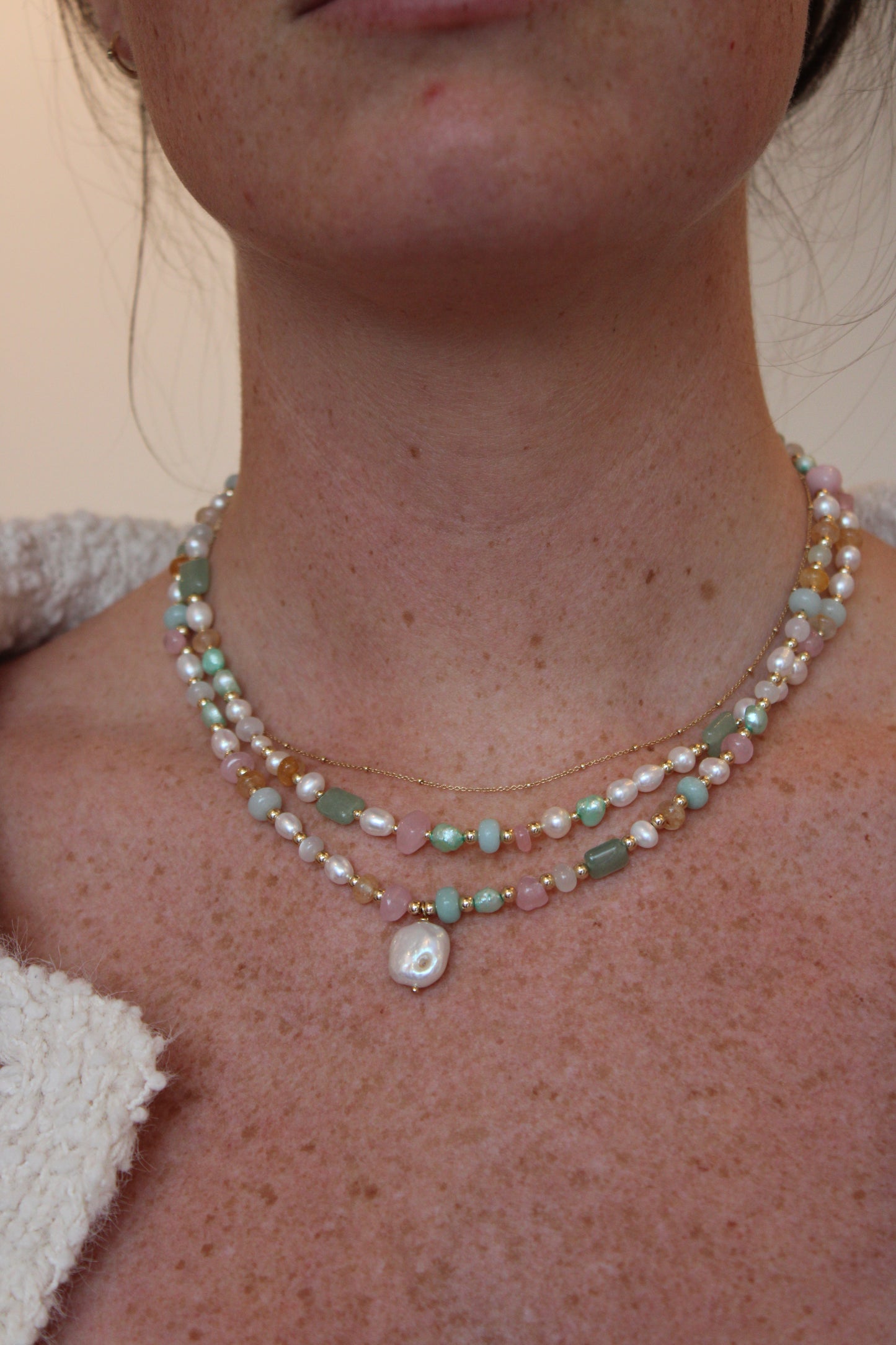 Green Aventurine & Pink Quartz