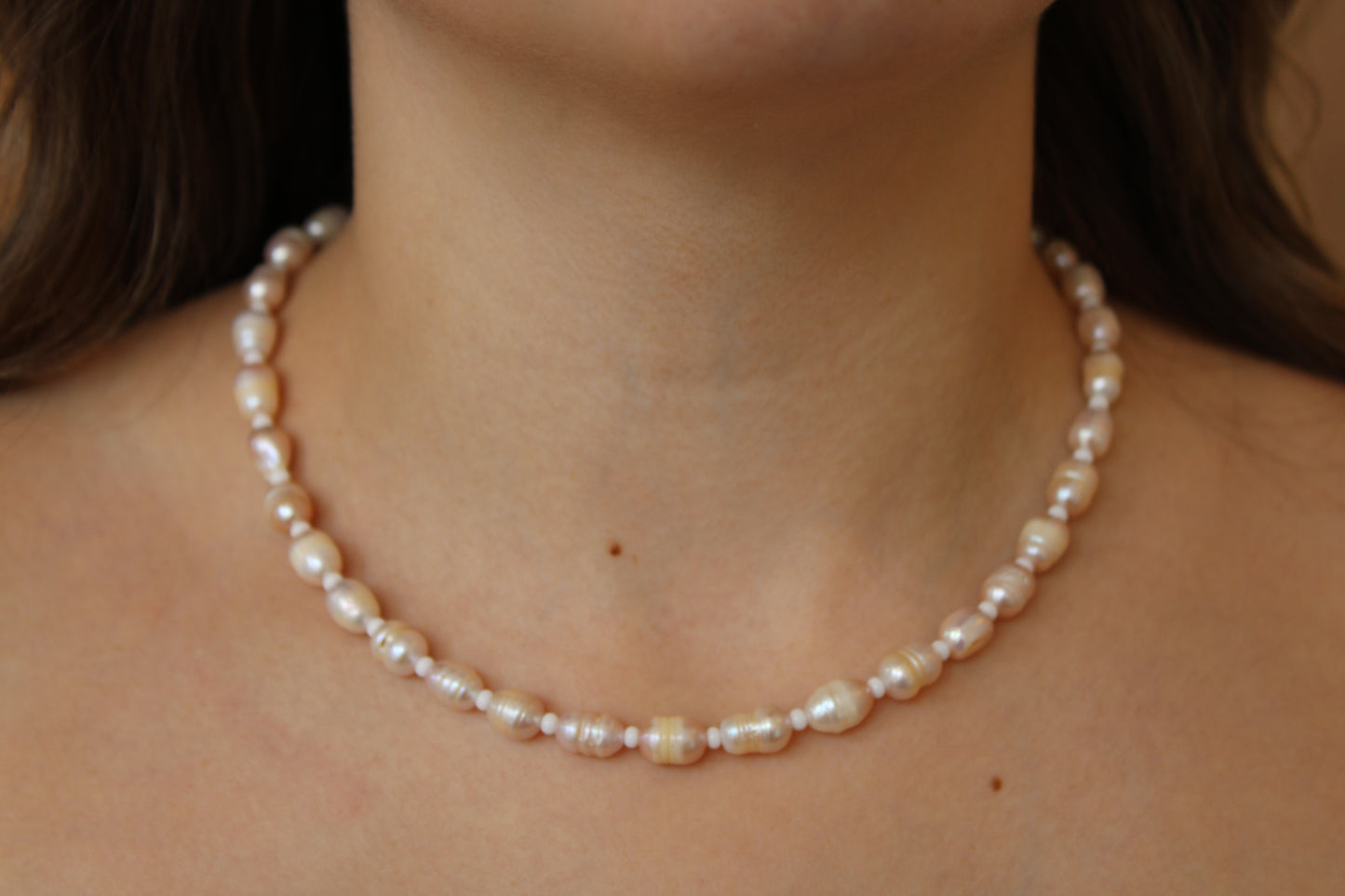 Mauve Pearl Necklace