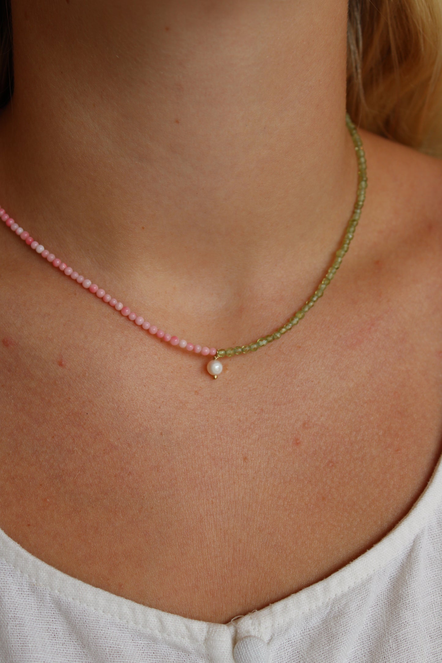 Sweet Pea Gemstone Necklace