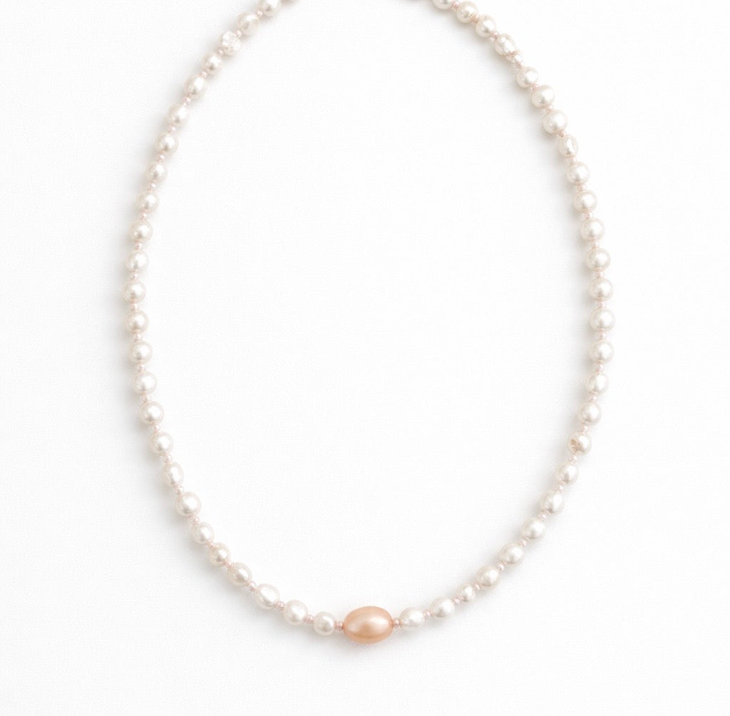 Touch of Pink Pearl Necklace