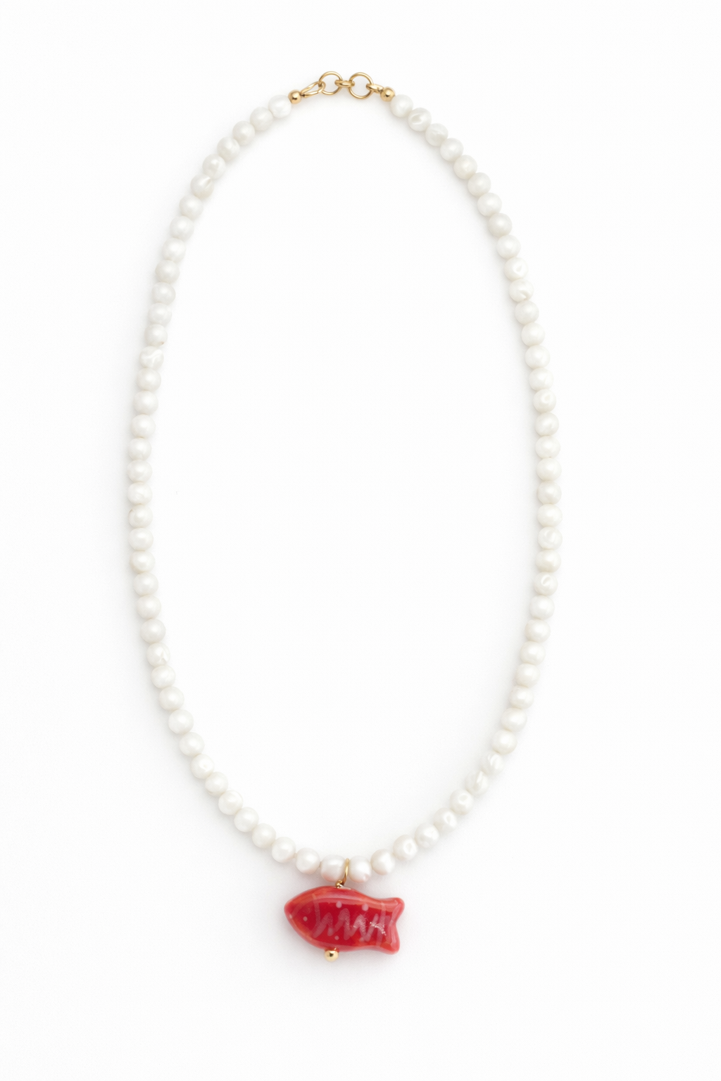 Mother of Pearl Fish Necklace